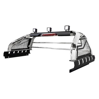 Phụ kiện xe hơi thanh lật thể thao bằng thép không gỉ tùy chỉnh Off Road với đèn LED cho Hilux Revo