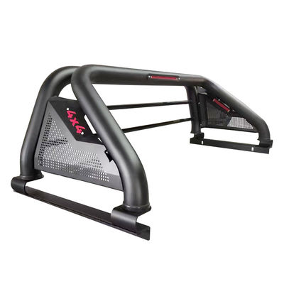 Đường ngoài đường tùy chỉnh Black Steel Sport Roll Bar phụ kiện xe với đèn phanh cho Hilux Navara