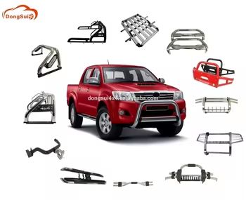 Dongsui Original Factory Sturdy Pickup Truck Front Bull Bar Bumper Deer Guards Cho Toyota Hilux Vigo Revo Rocco Nissan NP300 Navara Isuzu Mitsubishi Volkswagen Ford F150 Raptor Ranger