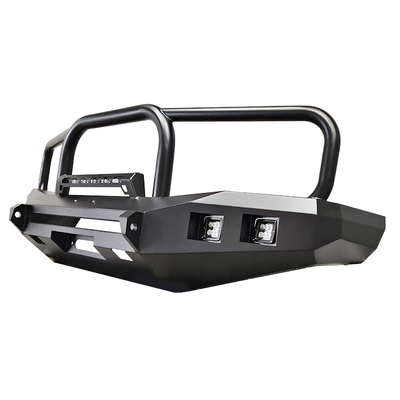 Off Road 4x4 Đen thép phía trước Bumper Bull Bar Với đèn dải cho Toyota LC100