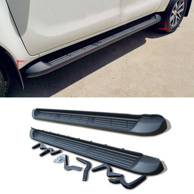 Phụ kiện ô tô Nhôm Side Step Running Board Màu đen cho Hilux Revo