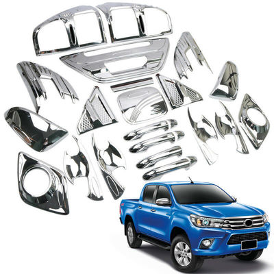 Bộ dụng cụ sinh thái thân thiện với xe hơi bằng nhựa Chrome và màu đen cho Hilux Revo 2015+