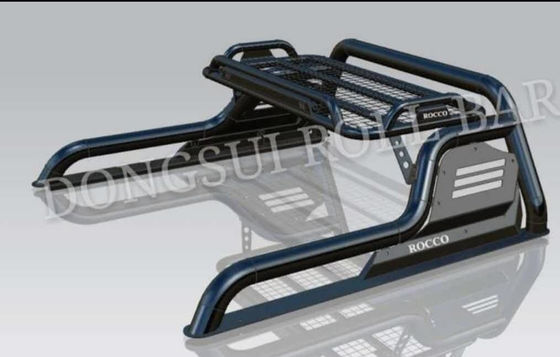 OEM Factory Outlet 4X4 Pickup Truck Thanh cuộn thép đen với giỏ hành lý Phù hợp với Toyota Tacoma Hilux Vigo Revo