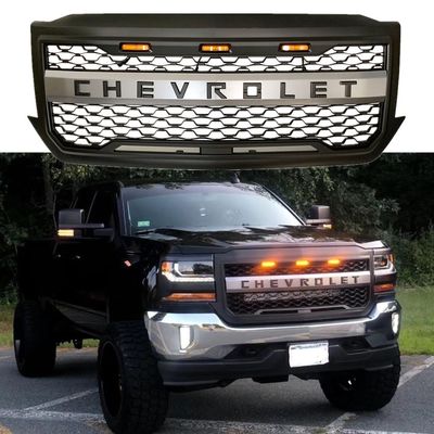 Chevrolet Silevrado Tùy chỉnh vỉ nướng cho xe tải, 4X4 Front Grill hàng đầu