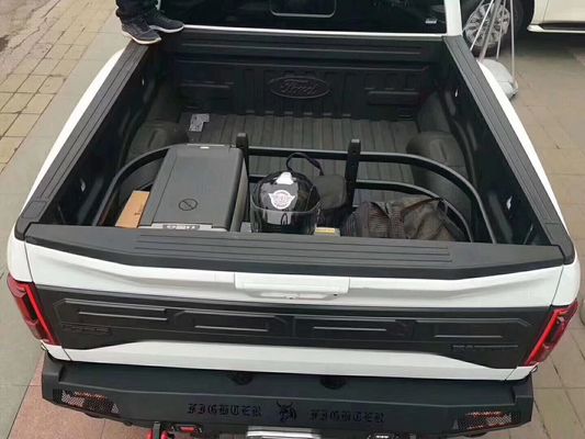 Universal Folding Bed Extender, Pickup Truck Extender Silver And Black