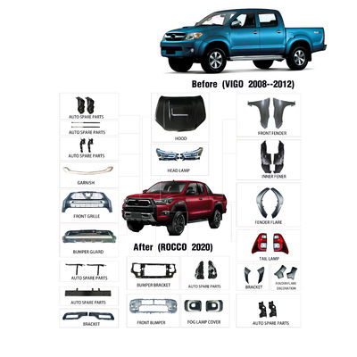Nhà sản xuất OEM Bán buôn Nudge Bar Xe hơi Bộ phụ kiện nhựa ABS cho Toyota Hilux Revo Rocco 2021