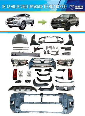 Bộ thân xe ô tô cản trước phía sau cho Toyota Hilux Vigo 05-14 Nâng cấp đến năm 2021 Rocco