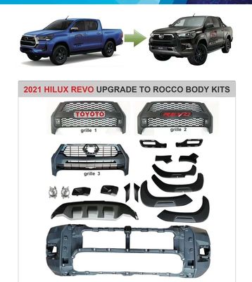 Cản trước sau xe ô tô PP cho Toyota Hilux Revo Rocco 16-19 Nâng cấp đến năm 2021