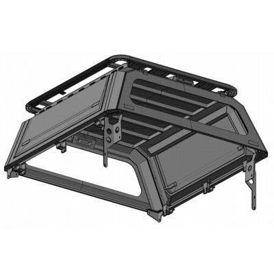Xe tải ô tô màu đen bằng thép đen Tonneau Che phủ Ford Ranger Toyota Hilux