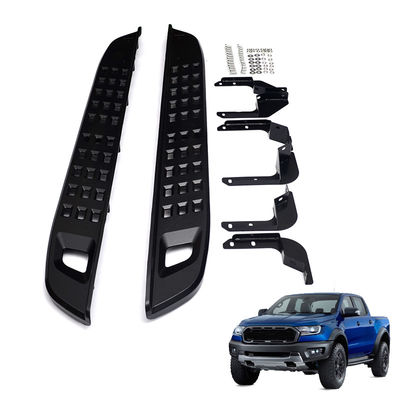 Bảng chạy bên cạnh Ranger Raptor 2016 bằng thép đen với chân đế