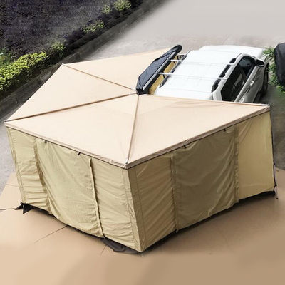 Lều mái che ô tô 420D 4x4 Có thể thu vào chống nắng Chống thấm nước 270 độ Lều gia đình có mái hiên với phòng vải
