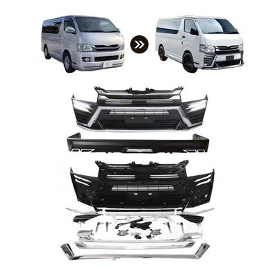 Nhà sản xuất OEM Bán buôn Bộ phụ kiện thân xe phía trước phía sau Bộ chuyển đổi Facelift Wildbody Kit cho Toyota Hiace 2010